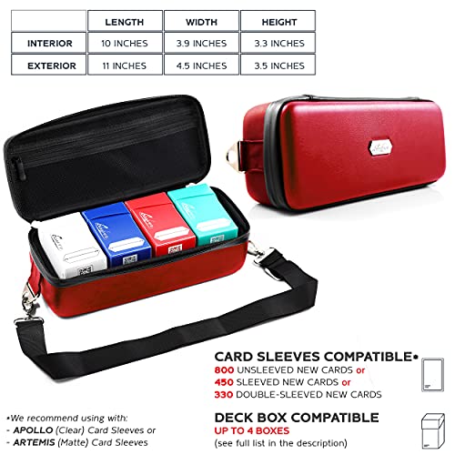 Red Bolt Card Carrying Case fits PM Cards and other TCG Games