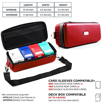 Red Bolt Card Carrying Case fits PM Cards and other TCG Games