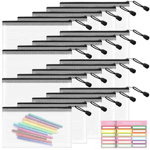 20pcs Mesh Zipper Pouch Bags (9 Count)