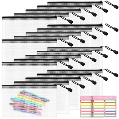 20pcs Mesh Zipper Pouch Bags (9 Count)