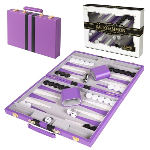 Premium Backgammon 11" Small Purple