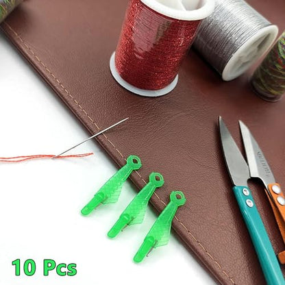 10 Pcs Fish Mouth Sewing Machine Needle Threader