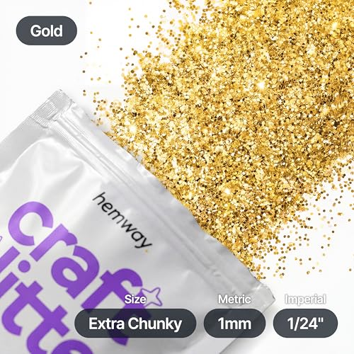 Craft Glitter Gold 100g Extra Chunky Glitter (3.5 Ounce)