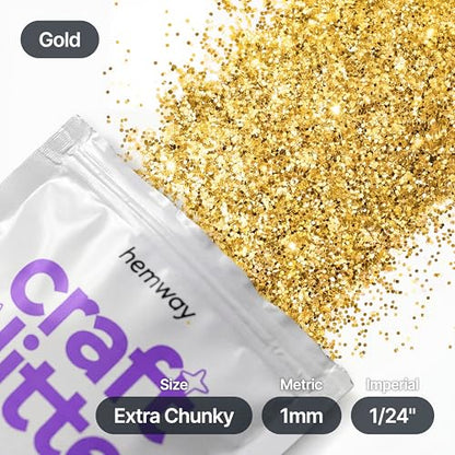 Craft Glitter Gold 100g Extra Chunky Glitter (3.5 Ounce)