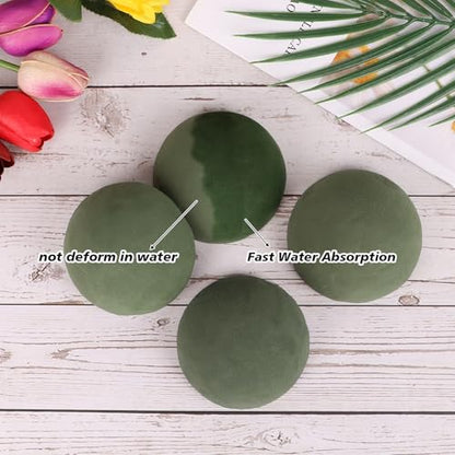 4 Pack Small Floral Foam Half Ball