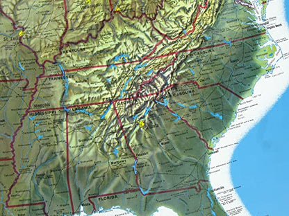 3D United States Raised Relief Map