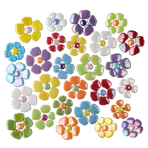 Flower Mosaic Tiles for Crafts Bulk