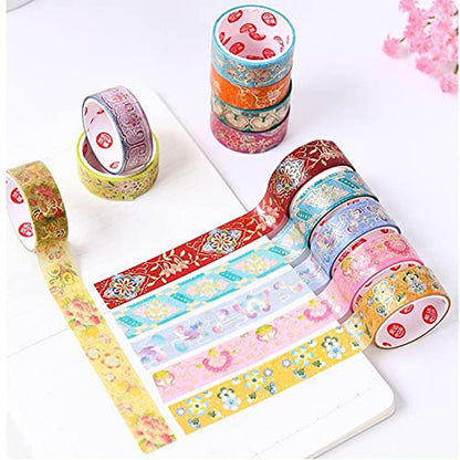 12 Rolls Vintage Washi Tape Set (12 Count)