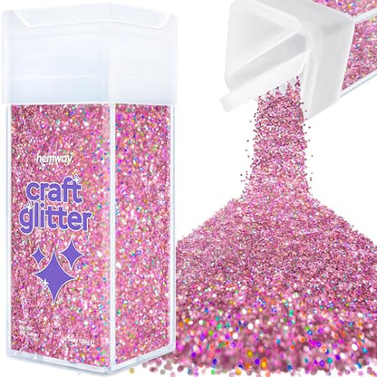 Craft Glitter Shaker Pink Holographic 130g Fine (3.8 Ounce)