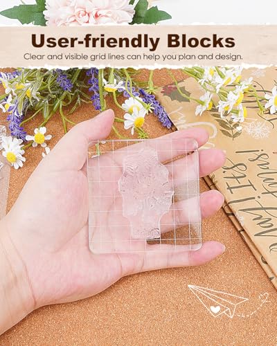 7 Pcs Acrylic Stamp Blocks (7 Count)