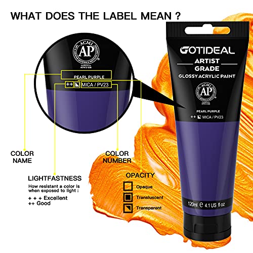 Metallic Acrylic Paint Pearl Purple Tubes (4.1 Fl Oz)