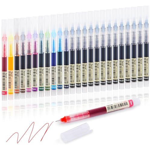 Liquid Ink Rollerball Gel Pens (24 Count)