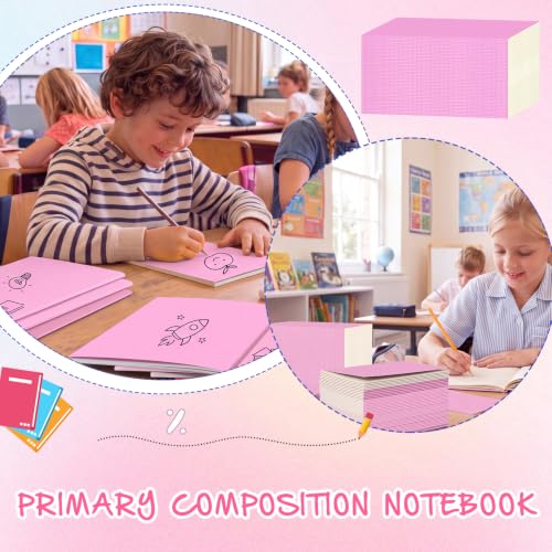 100 Pack A5 Composition Notebooks Bulk 5"x8" Notebooks Pink (100 Count)