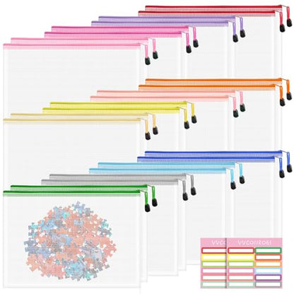 24pcs Clear Zipper Pouches (24 Count)