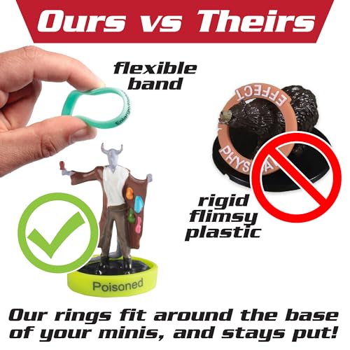 Flexible Condition Rings Status Effect Markers (120 Count)