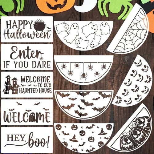Halloween Stencils for Painting on Wood Halloween Stencils for Door Mats (12 Count)