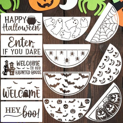 Halloween Stencils for Painting on Wood Halloween Stencils for Door Mats (12 Count)