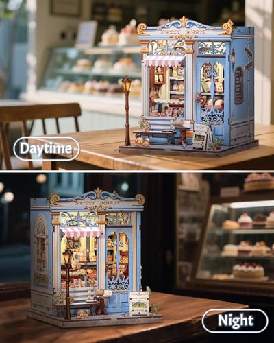 Book Nook Kit DIY Miniature House Bakery Patisserie Dollhouse Kit