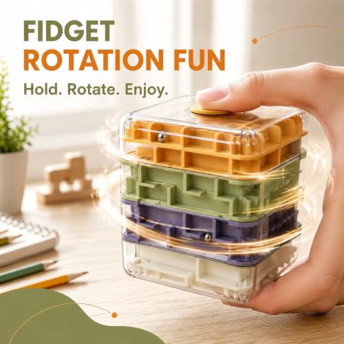 4 Layer 2 in 1 3D Rolling Ball Maze Cube