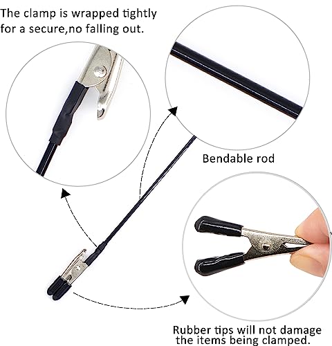 Model Painting Stand Base Holder and 10PCS Bendable Alligator Clip Sticks Set with Lager Clips