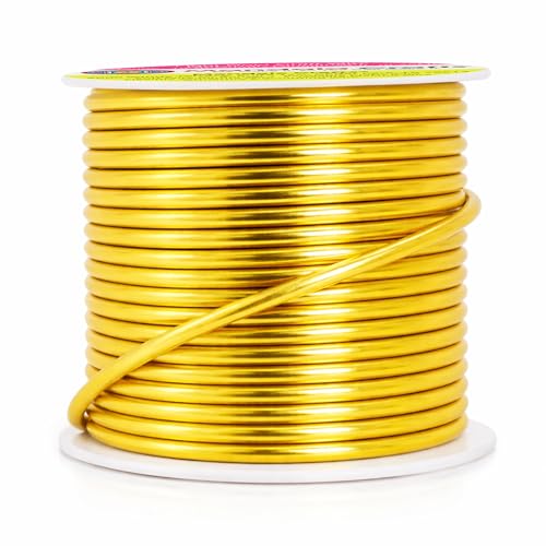 10 Gauge Light Gold Tone Anodized Aluminum Craft Wire 32 FT