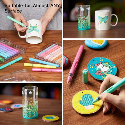 Automatic Ink Control Acrylic Paint Markers (24 Count)