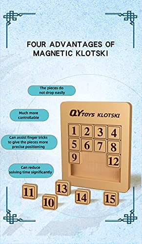 magnetized Klotski Puzzle Slide Number Puzzle Puzzle Brain Teasers Toy Tangram Jigsaw Intelligence 15 Klotski Puzzle