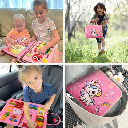 Montessori Busy Board for Girls 3 4 5 Year