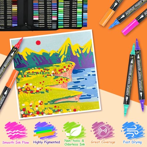 100 Pack Acrylic Paint Pens (100 Count)