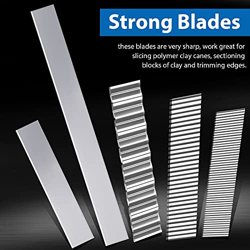 45 Pieces Polymer Clay Cutter Tools Carbon Steel Blade Polymer Clay Cutting Flexible Slicer Tools for DIY Pottery Craft Shaping Modelling Slicing Sculpting (45 Count)