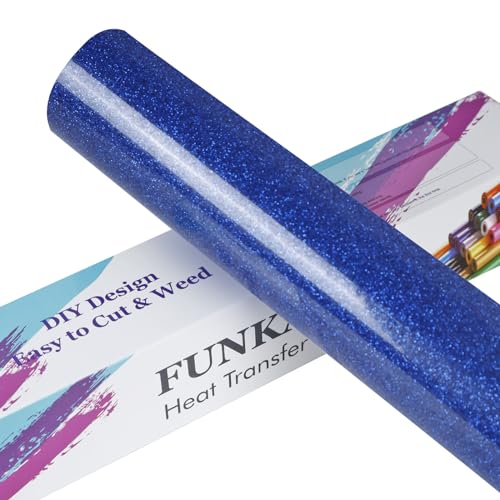 Glitter Royal Blue HTV Heat Transfer Vinyl Rolls
