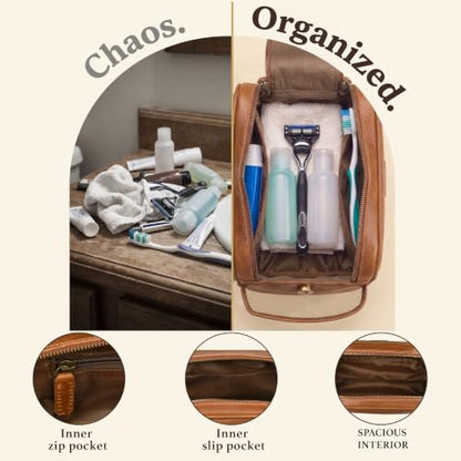 Leather Toiletry Bag for Men