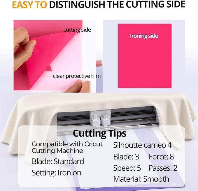 Pink Heat Transfer Vinyl Bundle (10 Count)