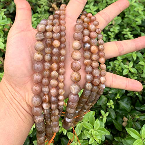 45pcs Adabele Natural Multi Colors Sunstone Healing Gemstone 8mm Round Loose Beads Gem Stone Spacer for DIY Craft Jewelry Making GE9 (47 Count)