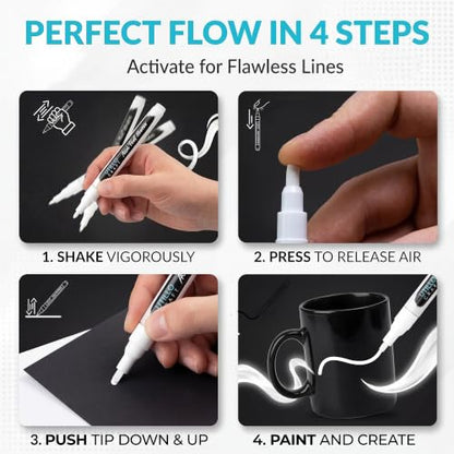 Black and White Paint Pens (8 Count)