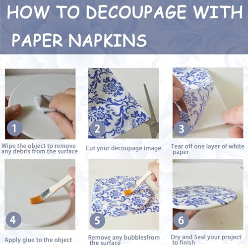 Decoupage Napkins Assorted Floral 27 Pack 9 Styles for DIY Crafting Birthday Party (27 Count)