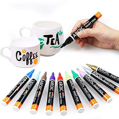 48 Pack Oil Based Paint Markers Medium Tip Rock Painting Pens (48 Count)