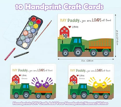 Handprint Keepsake Gifts for Dad Fathers Day Birthday (10 Count)