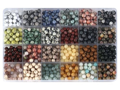 1200Pcs 6mm Natural Stone Beads