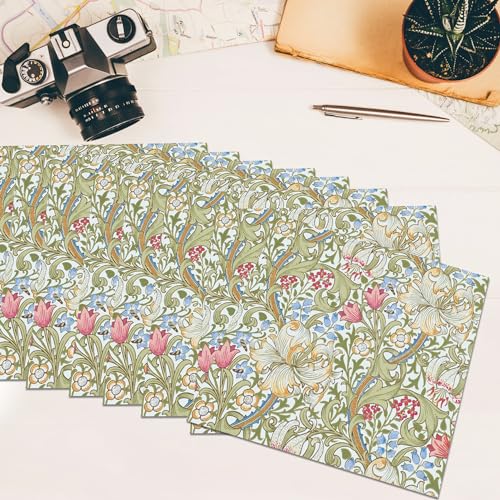 40 Count Vintage Floral Paper Napkins