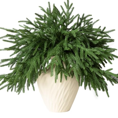 12 Pcs Artificial Norfolk Pine Branches (12 Count)