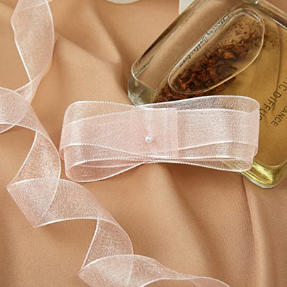 1 Inch Wide Sheer Chiffon Ribbon (75 Foot)