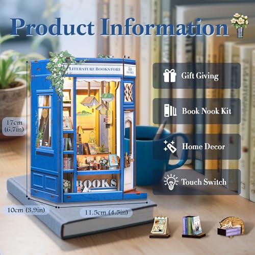 Book Nook Kit 3D Wooden Puzzles for Adults