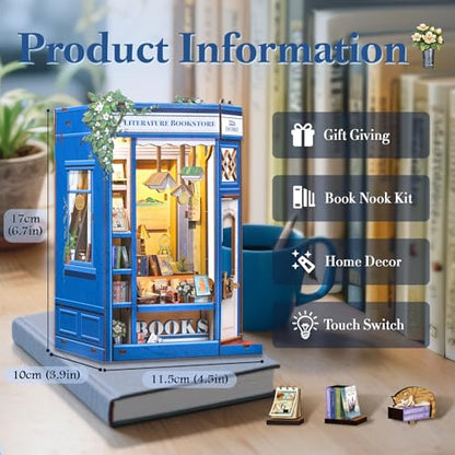 Book Nook Kit 3D Wooden Puzzles for Adults