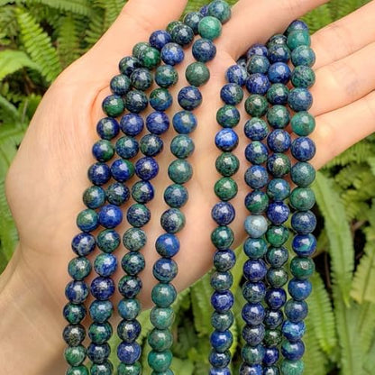 45pcs Adabele Natural Lapis Chrysocolla Gemstone 8mm Round Beads (46 Count)