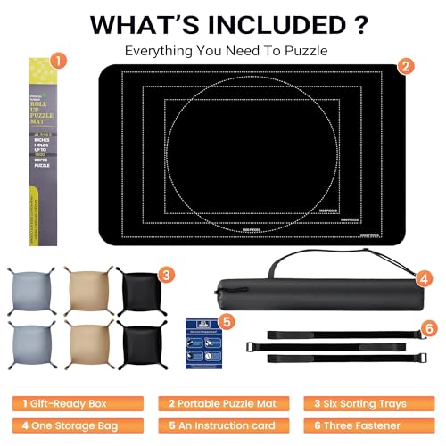 Extra Large Jigsaw Puzzle Mat Roll Up for 2000 Pieces