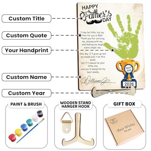 Personalized Fathers Day Handprint Gift
