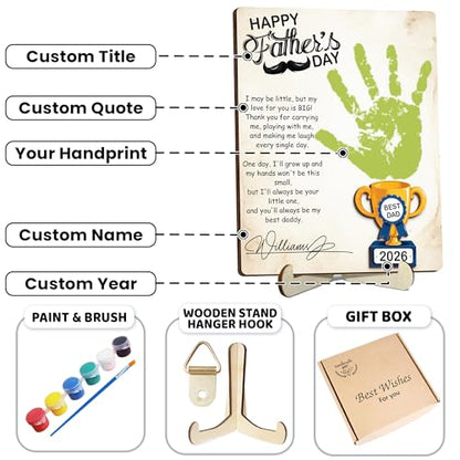 Personalized Fathers Day Handprint Gift