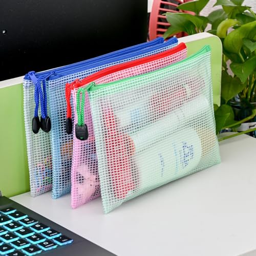20pcs Mesh Zipper Pouch Bags (20 Count)