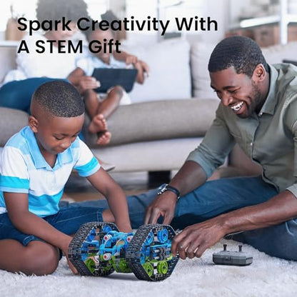 Robot Car Building Kit with Remote Control STEM Gift for Boys 8 (662 Count)